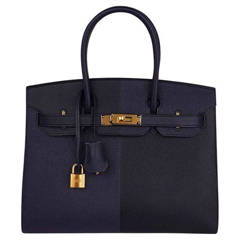 hermes birkin indigo bleu 35|HERMES Epsom Birkin 35 Bleu Indigo 209211 .